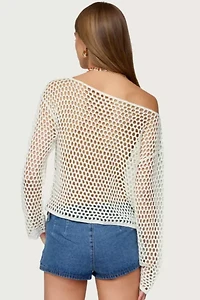 Edikted Kalley Off Shoulder Crochet Top