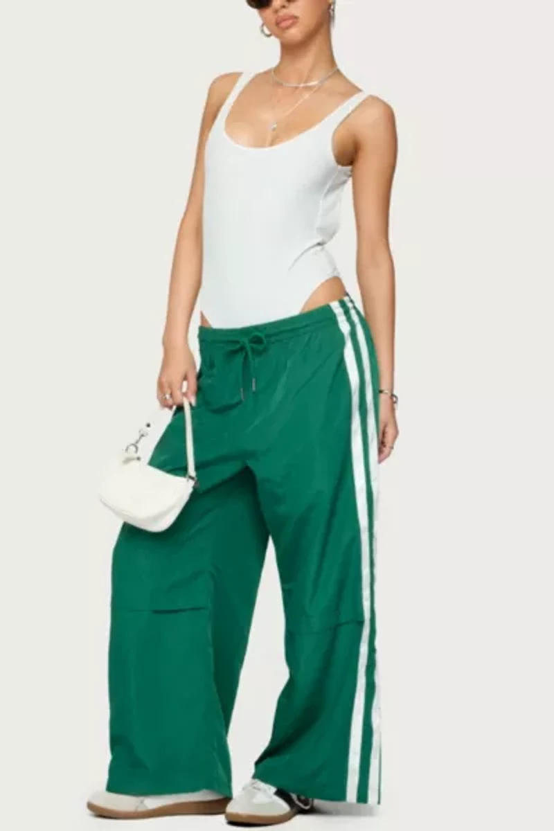 Edikted Petite Fauna Nylon Track Pants