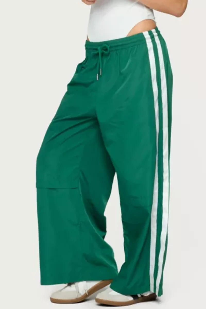 Edikted Petite Fauna Nylon Track Pants