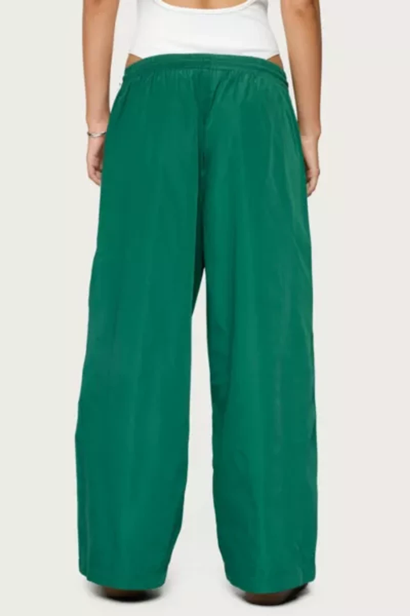 Edikted Petite Fauna Nylon Track Pants