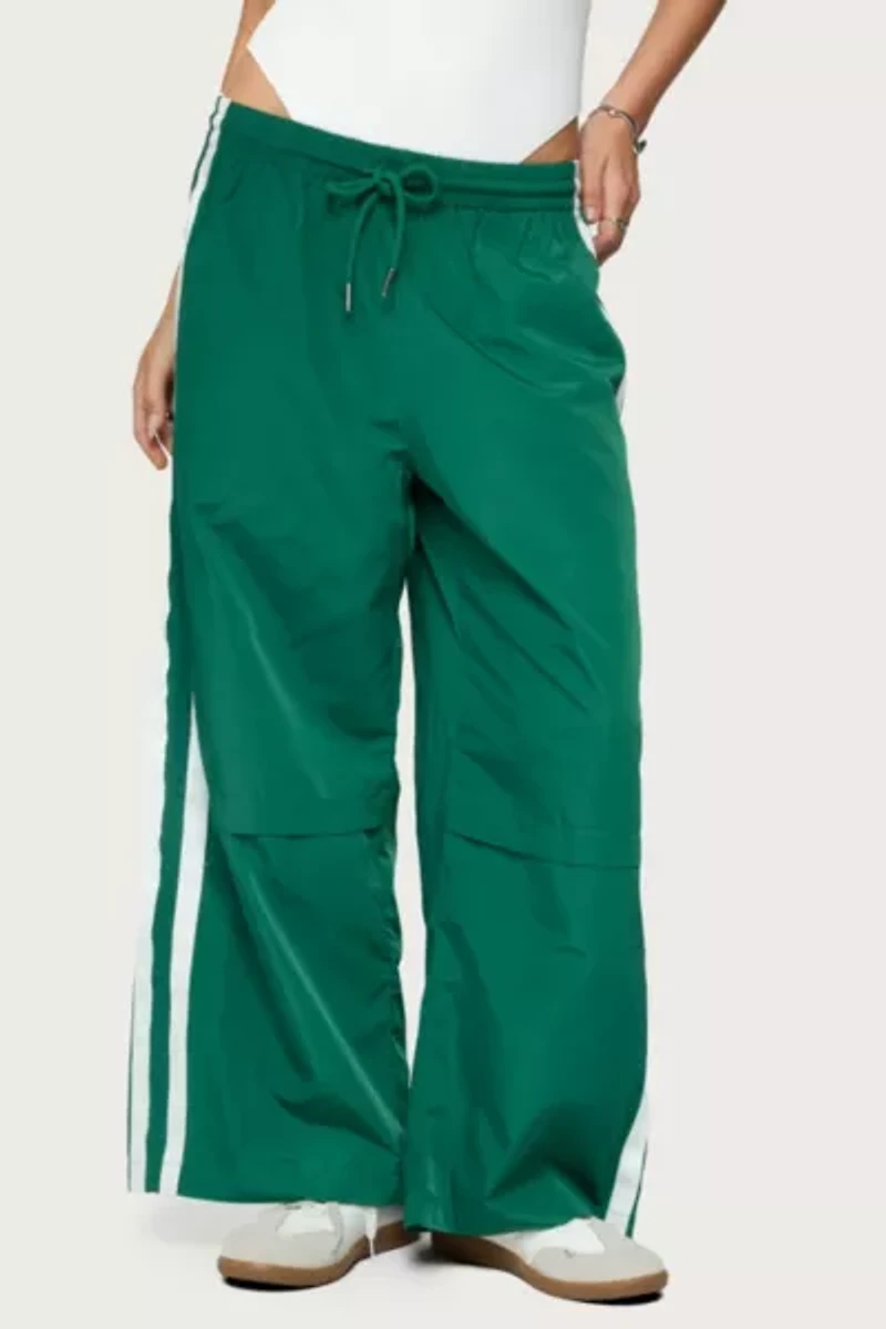 Edikted Petite Fauna Nylon Track Pants