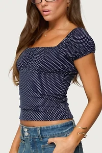 Edikted Stefania Polka Dot Top