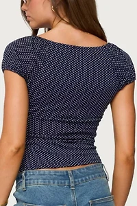 Edikted Stefania Polka Dot Top