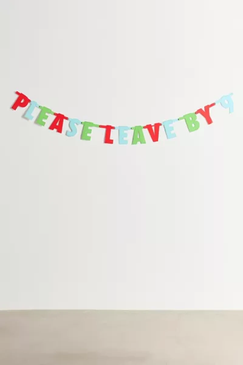 Prank-O Please Leave By 9 Party Banner