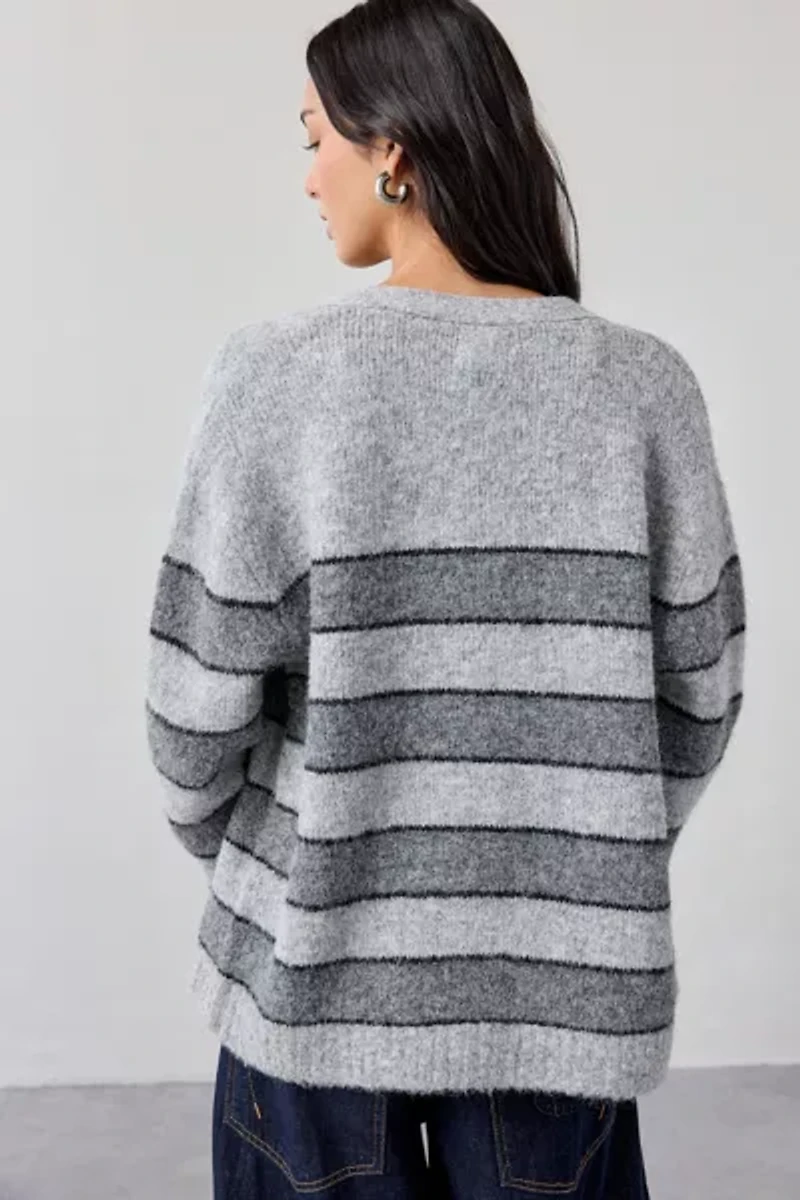 BDG Eliot Striped Oversized Cardigan