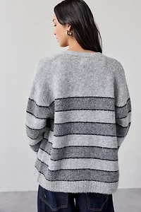BDG Eliot Striped Oversized Cardigan