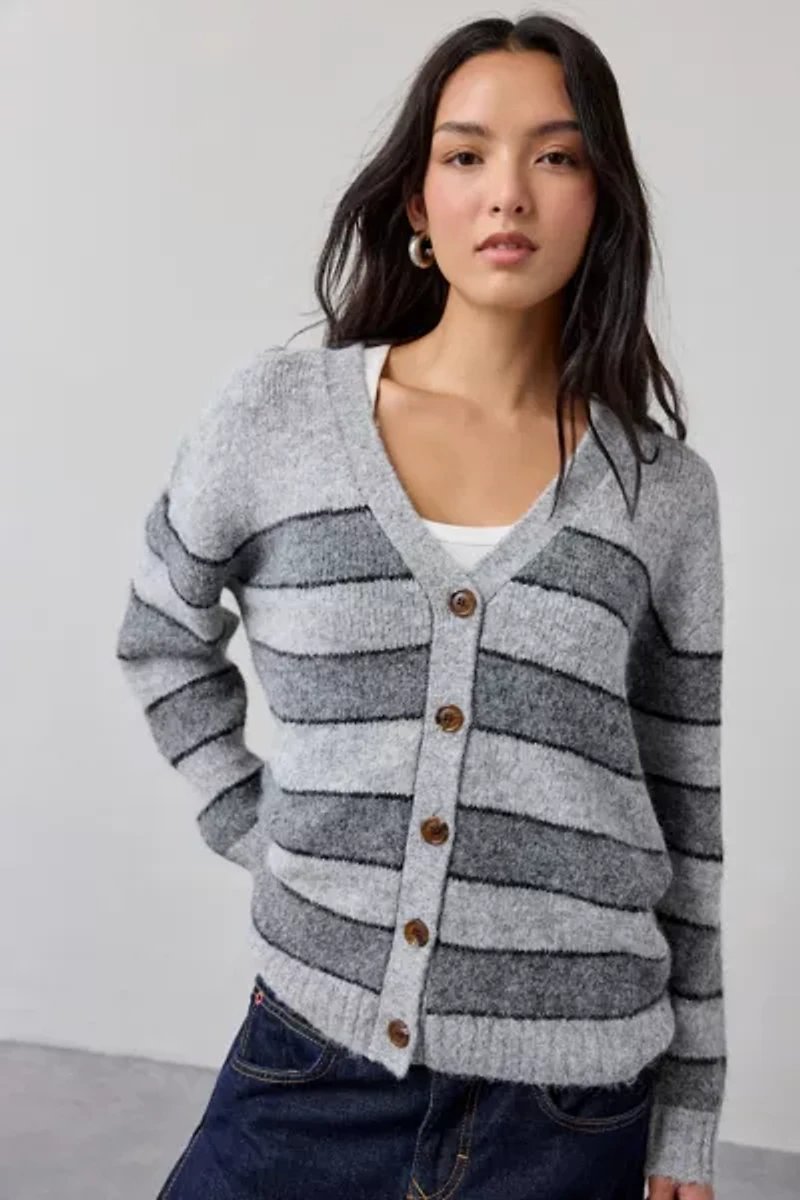BDG Eliot Striped Oversized Cardigan