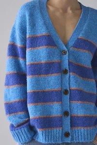 BDG Eliot Striped Oversized Cardigan