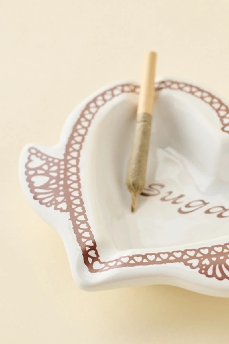 Heart Shaped Ceramic Ashtray