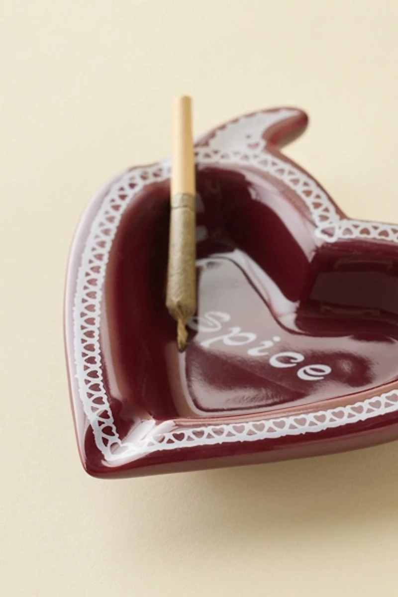 Heart Shaped Ceramic Ashtray