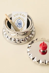 Chrome Cake Ceramic Stash Box