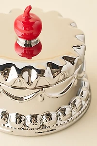 Chrome Cake Ceramic Stash Box