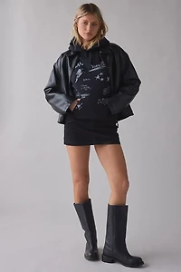 Scribble Art Graphic Pullover Hoodie Sweatshirt