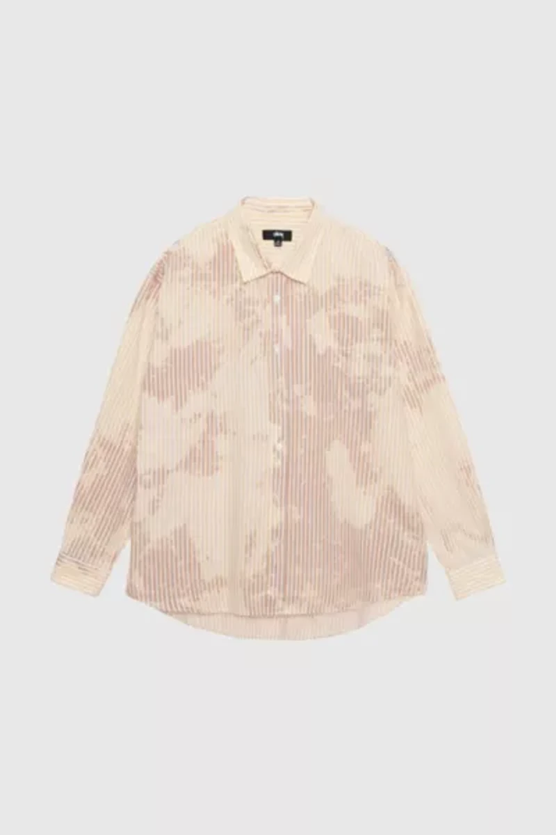 Stussy Classic Bleached Long Sleeve Shirt