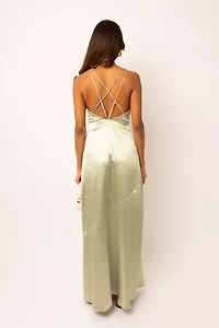 Amy Lynn Leonie Satin Maxi Dress