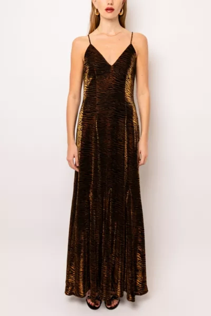 Amy Lynn Tiger Velvet Maxi Dress