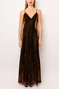 Amy Lynn Tiger Velvet Maxi Dress