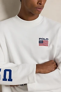 Polo Ralph Lauren USA Graphic Mock Neck Long Sleeve Tee