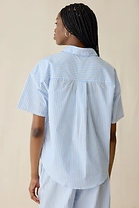Calvin Klein Cotton Poplin Relaxed Short Sleeve Shirt