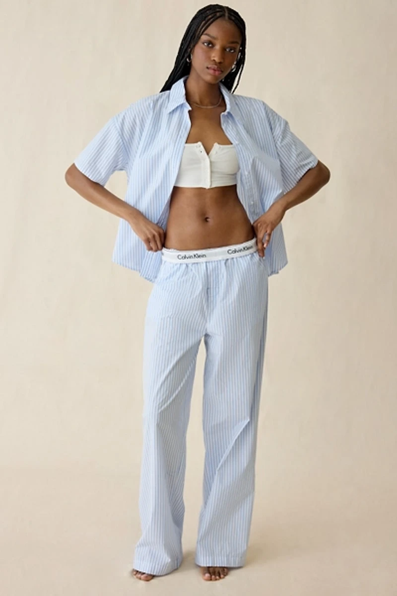 Calvin Klein Cotton Poplin Relaxed Short Sleeve Shirt