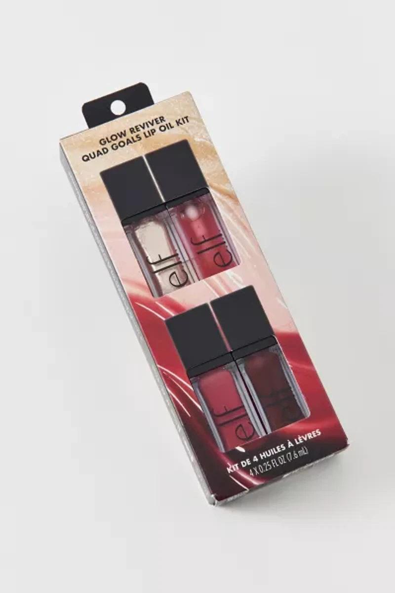 e.l.f. Cosmetics Glow Reviver Quad Goals Lip Oil Gift Set
