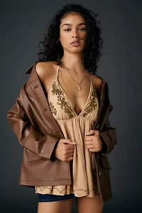 UO Edith Embellished Tunic Babydoll Top