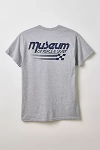 Museum Of Peace & Quiet Racing Flag Graphic Tee