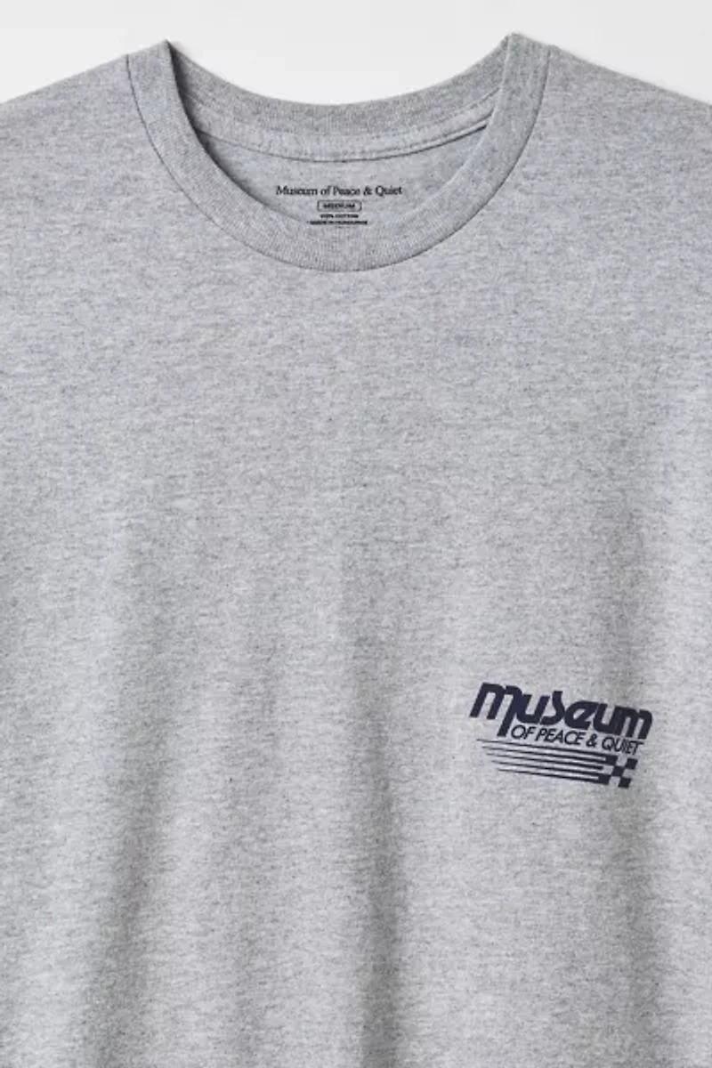 Museum Of Peace & Quiet Racing Flag Graphic Tee