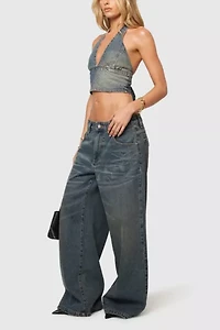Abrand Revolution Denim Halter Top