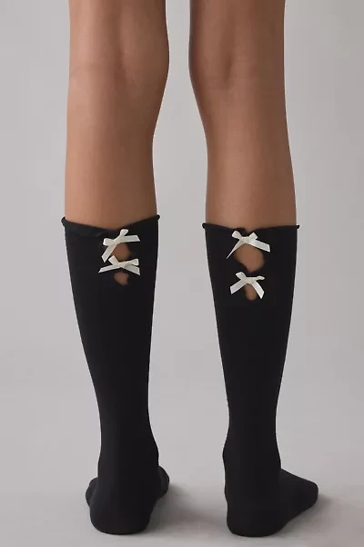 Ribbon Bow Slouchy Sock