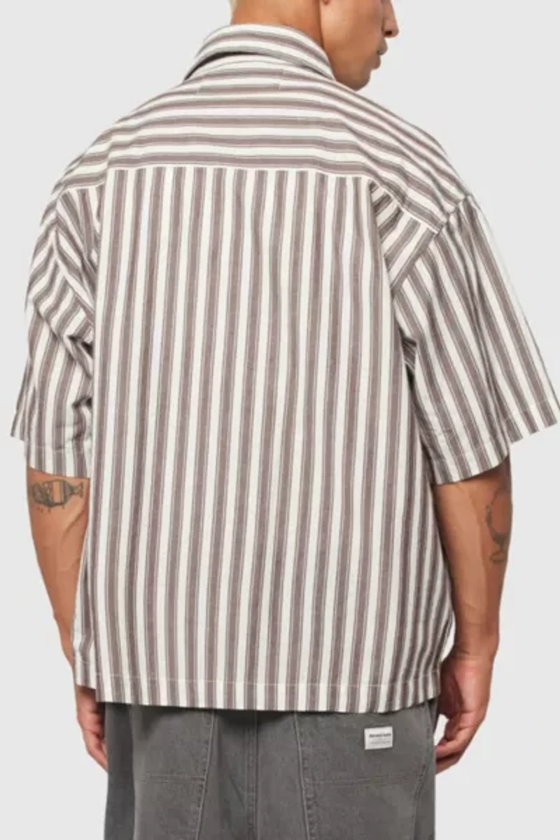Abrand Bobby Striped Zip Shirt