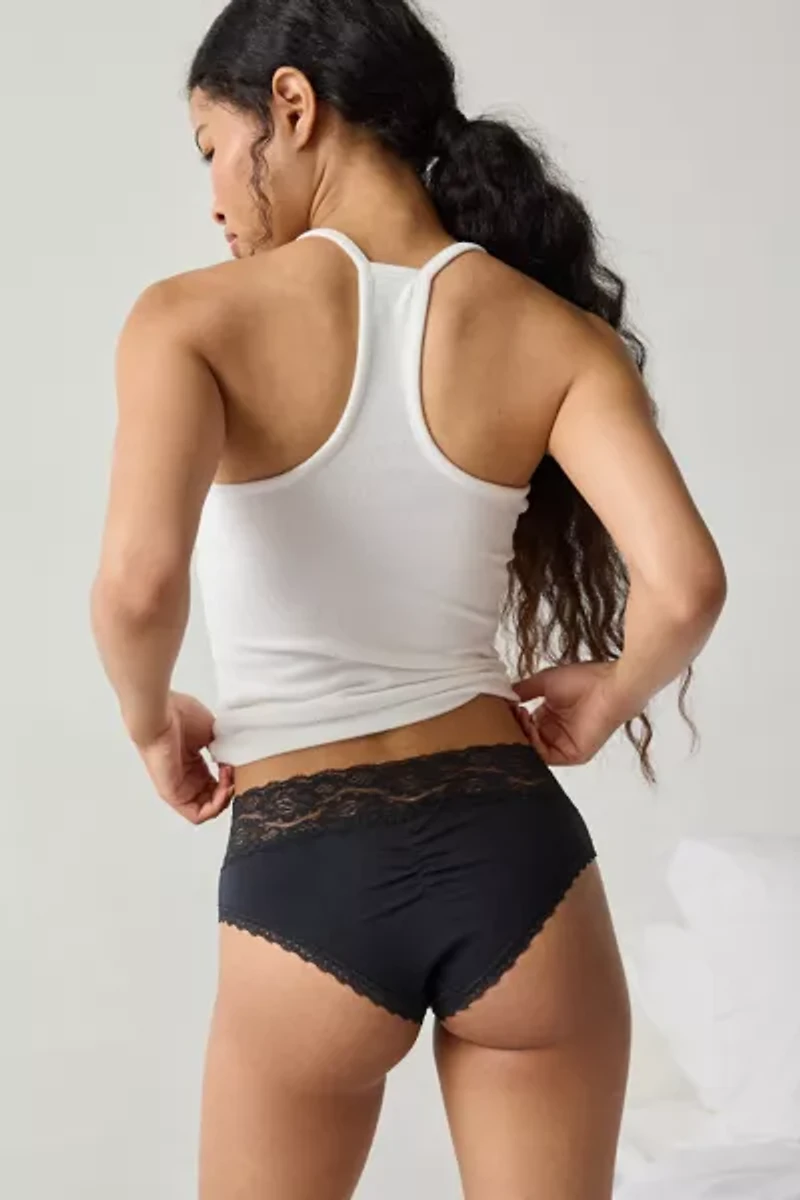 Out From Under Lace Trim Cotton Cheeky Undie
