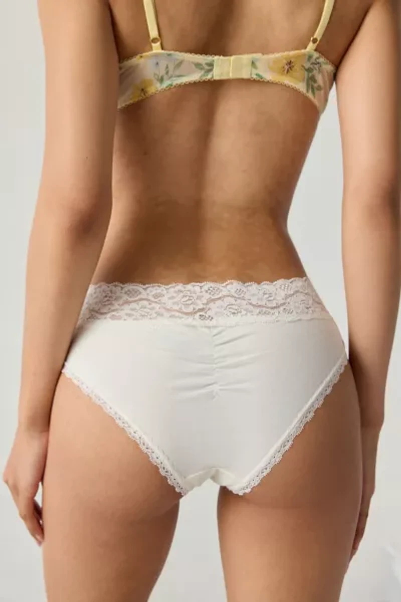Out From Under Lace Trim Cotton Cheeky Undie