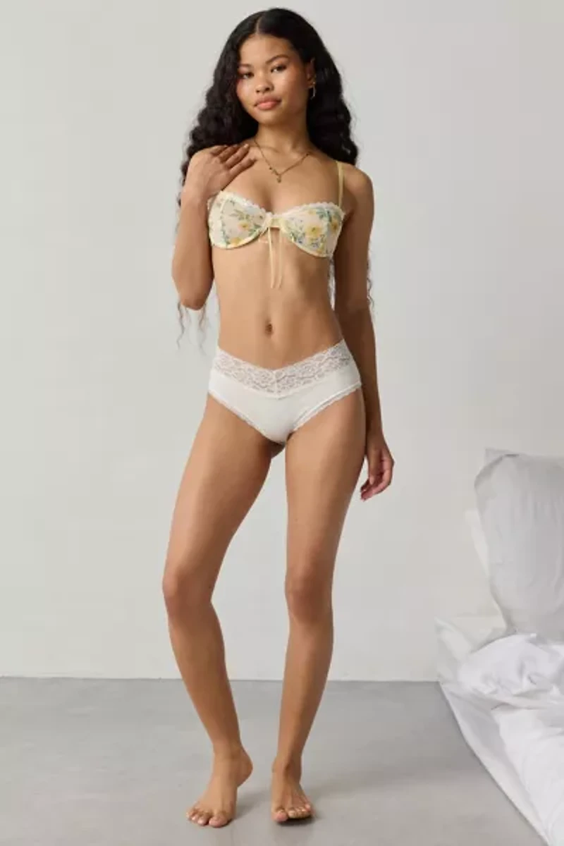 Out From Under Lace Trim Cotton Cheeky Undie