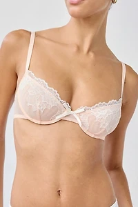 Out From Under Eva Daydream Lace Trim Mesh Underwire Bra
