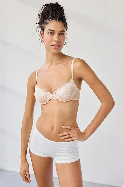 Out From Under Eva Daydream Lace Trim Mesh Underwire Bra