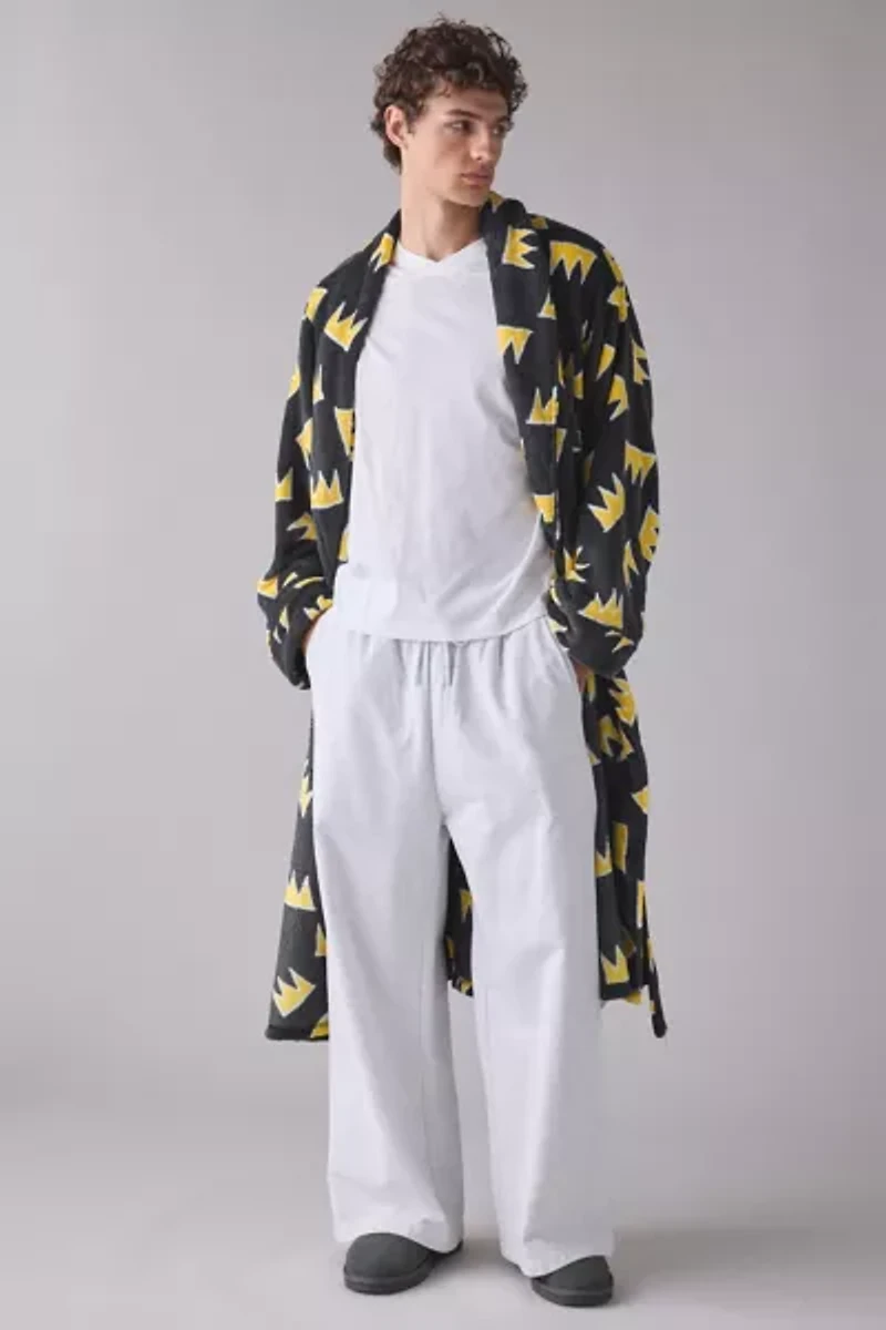 Basquiat Crown Pattern Robe