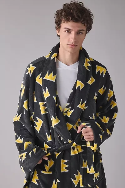 Basquiat Crown Pattern Robe