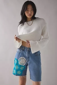 ReMADE By UO Handmade Crochet Patched Jorts