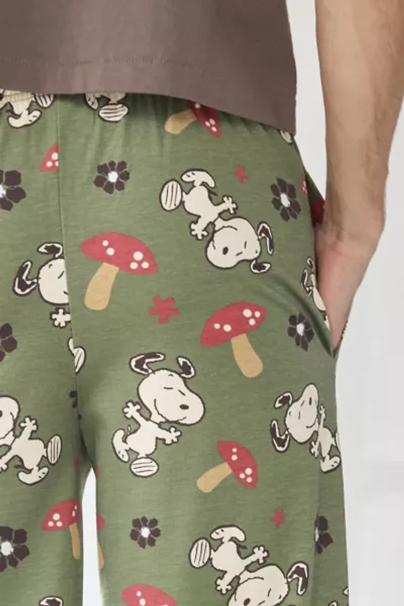 Peanuts Snoopy & Mushroom Pattern Lounge Pant