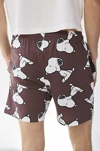Snoopy Pattern Lounge Short