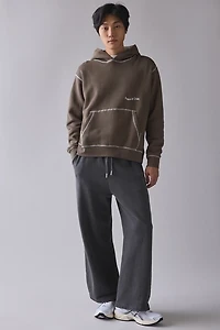 Museum Of Peace & Quiet Wordmark Reverse Stitched Hoodie Sweatshirt