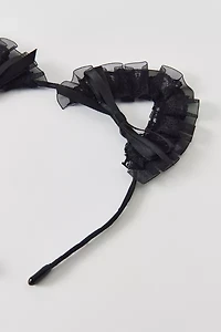 Lacey Bow Cat Ears Headband