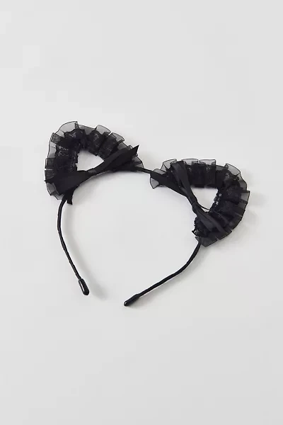 Lacey Bow Cat Ears Headband