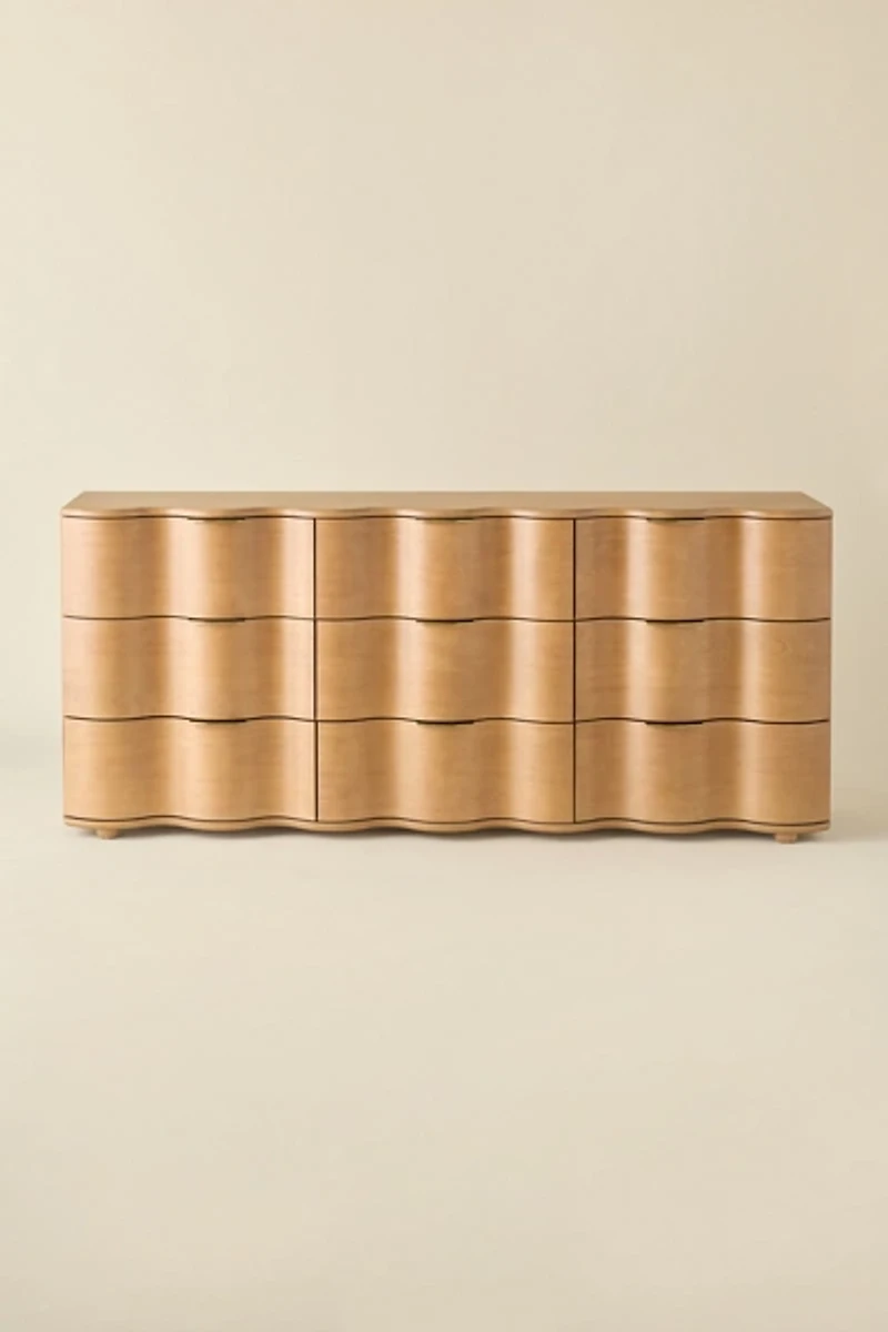 Aria 9-Drawer Wide Squiggle Dresser
