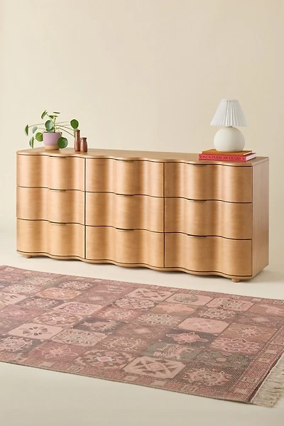 Aria 9-Drawer Wide Squiggle Dresser