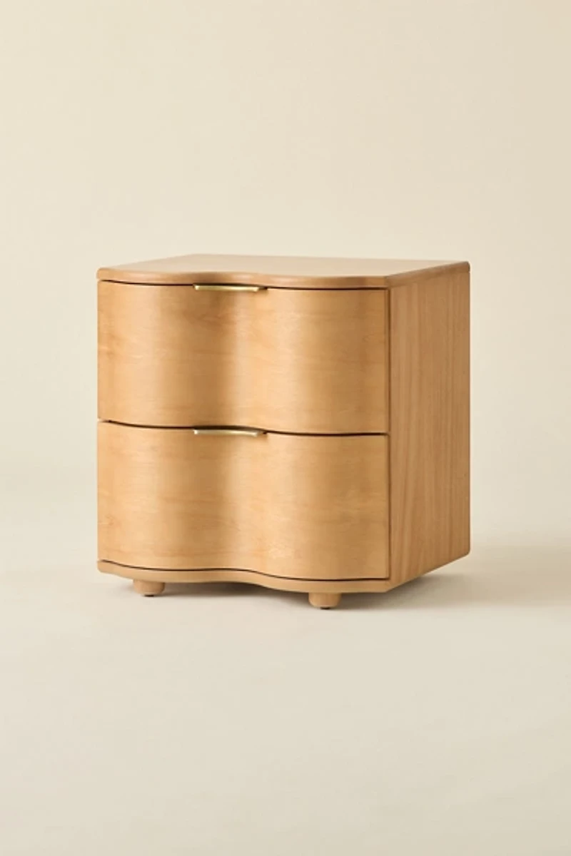 Aria 2-Drawer Squiggle Storage Nightstand