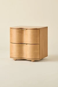 Aria 2-Drawer Squiggle Storage Nightstand