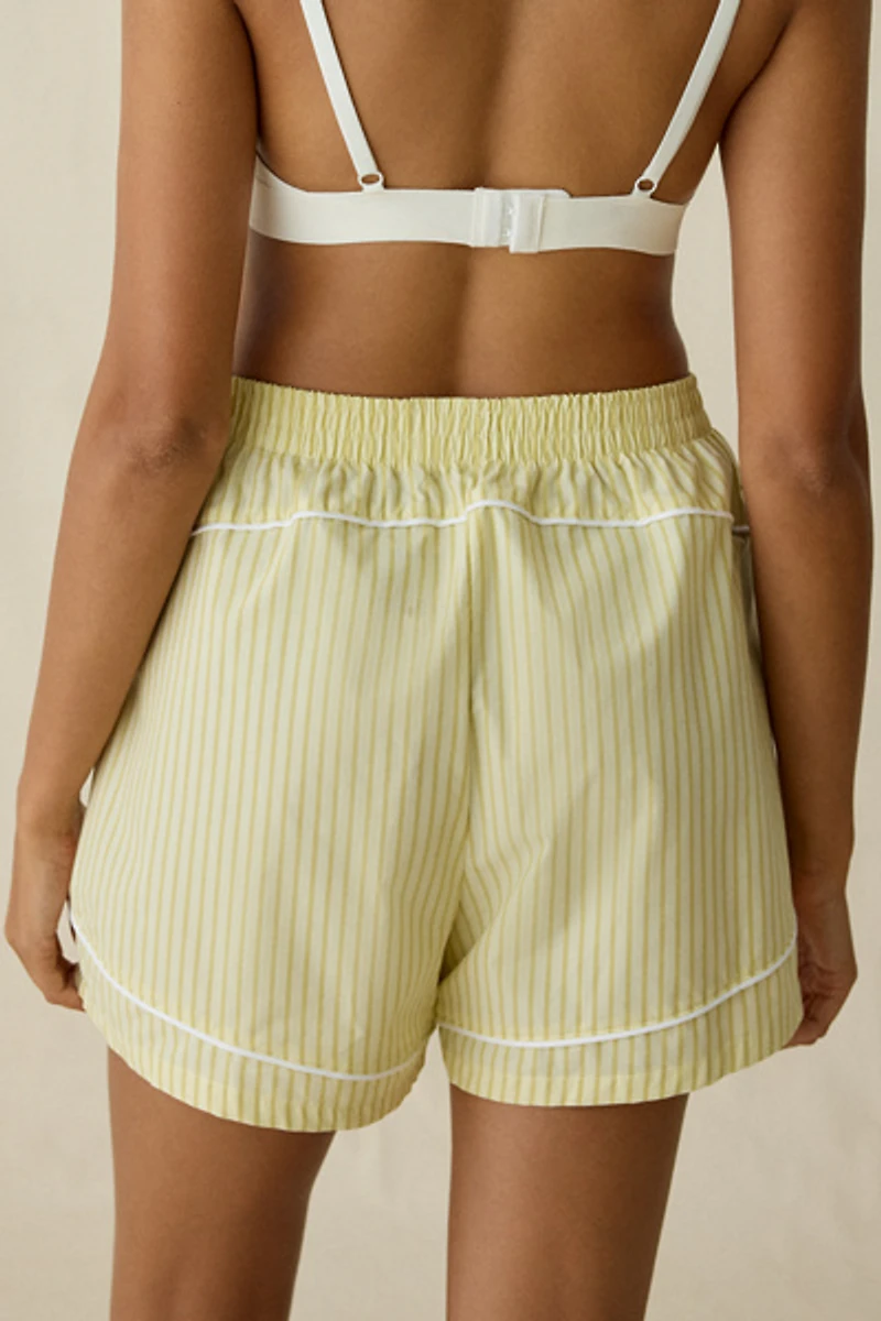 Calvin Klein Embroidered Logo Cotton Poplin Track Shorts