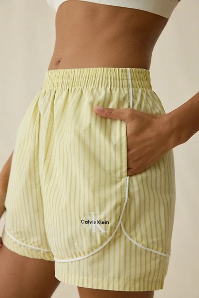 Calvin Klein Embroidered Logo Cotton Poplin Track Shorts